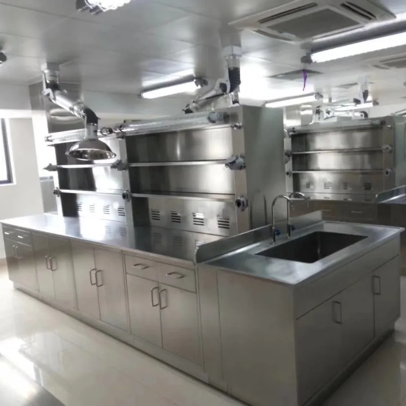 Kasum Pekerjaan Laboratorium Logam dan Bench Labe dengan atasan stainless steel